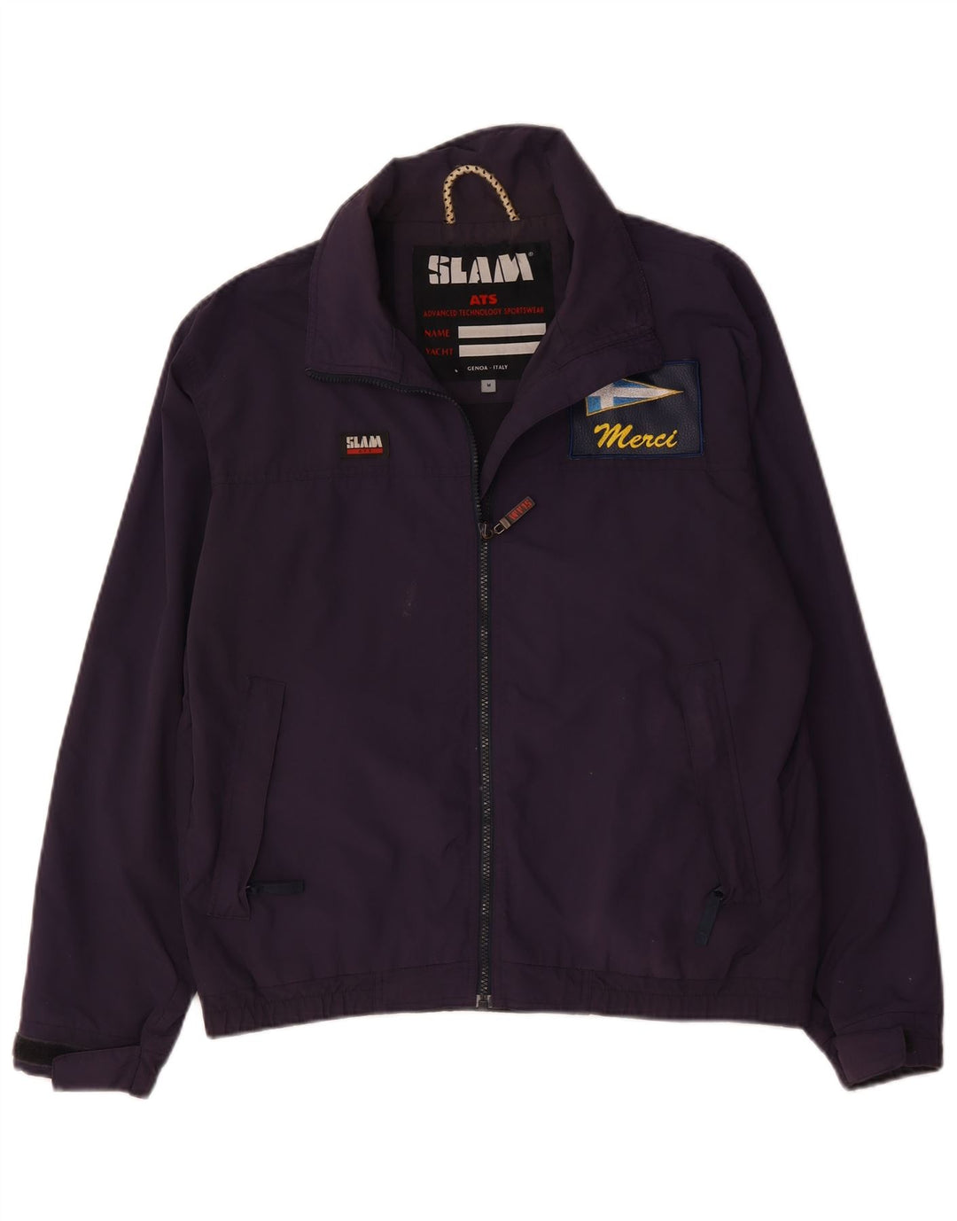Slam Herren Bomberjacke UK 38 Medium Lila Nylon