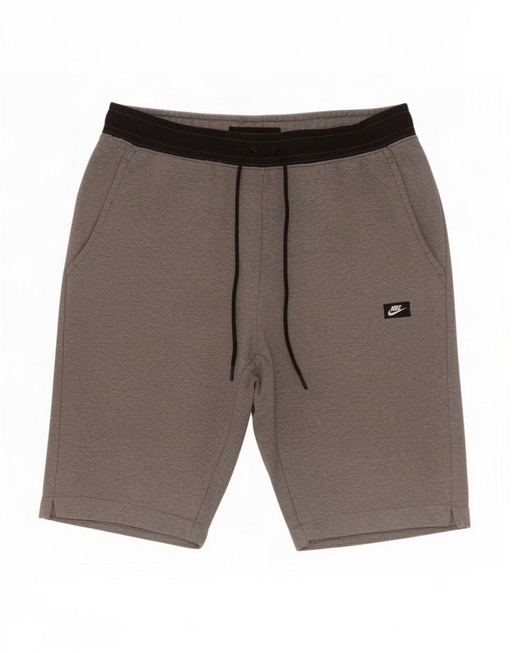 Nike Herren-Sportshorts aus mittelgrauer Colourblock-Baumwolle