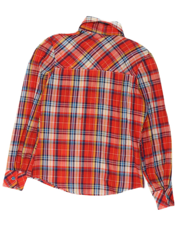 Vintage-Shirt für Mädchen, 11–12 Jahre, rot kariertes Polyester