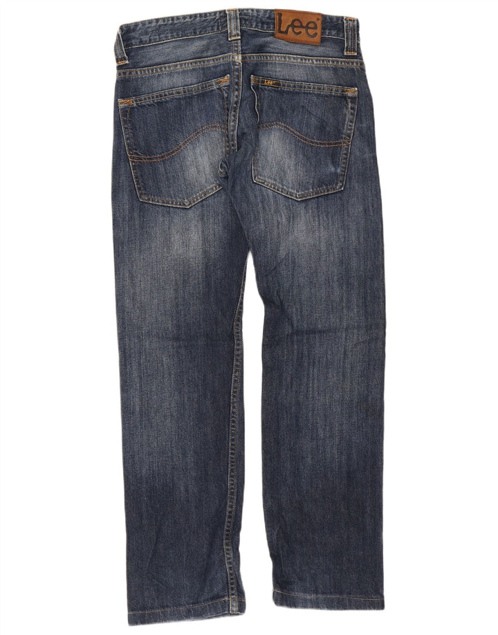 Lee Damen Powell Straight Jeans W30 L28 Marineblau Baumwolle