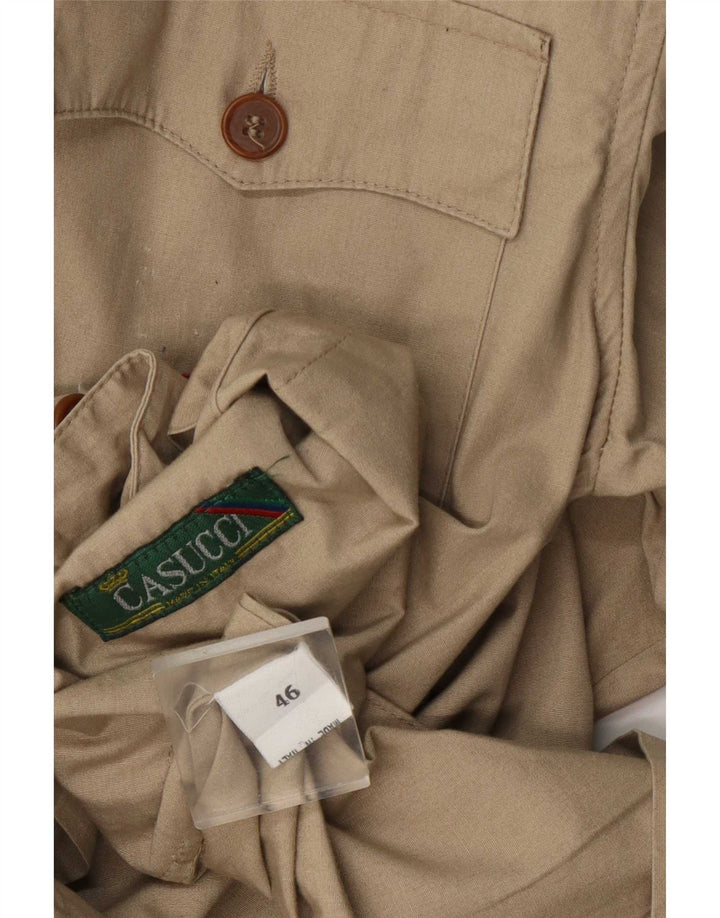 Casucci Herren Militärjacke IT 46 Small Beige Baumwolle