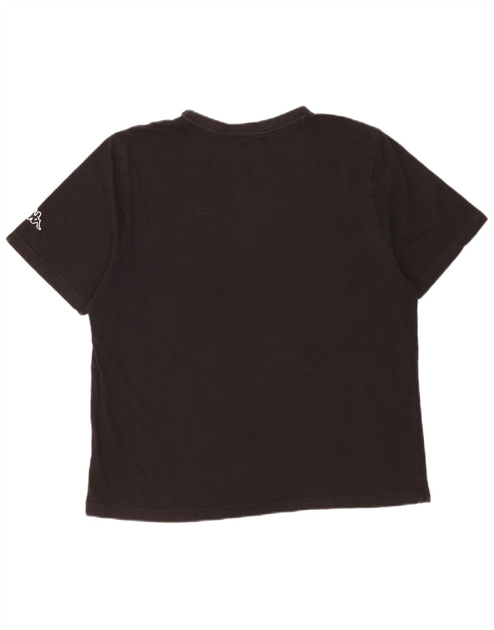 Kappa Herren T-Shirt mit Grafik, Größe L, Schwarz