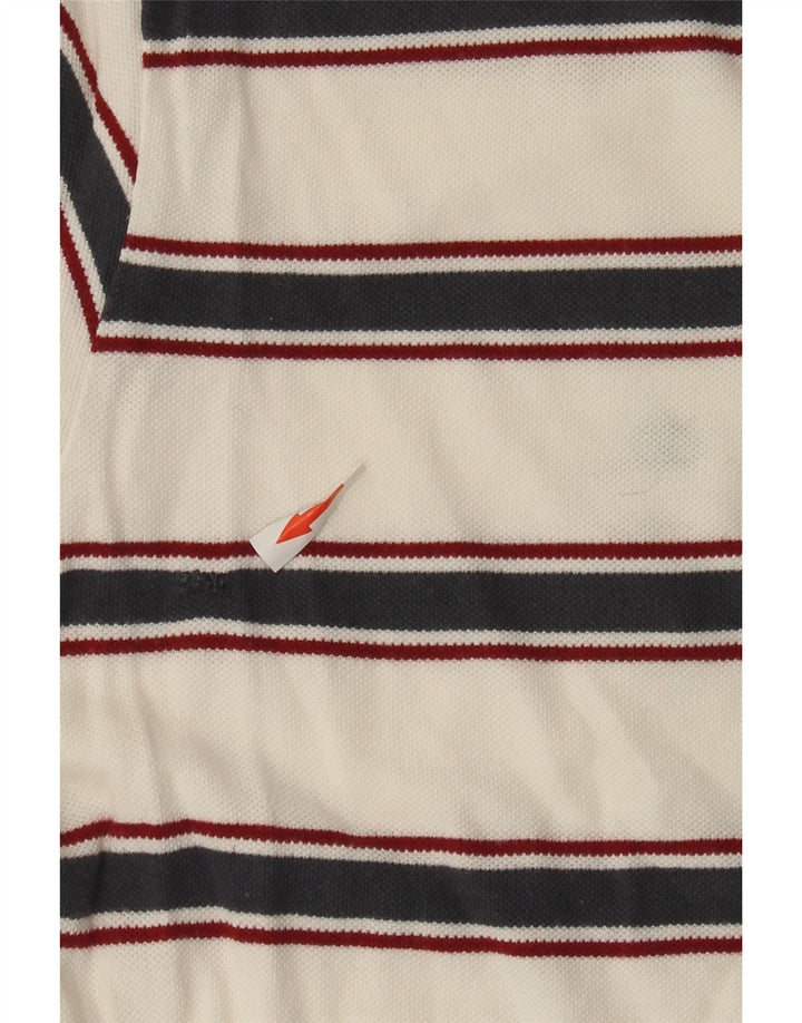 Champion Herren-Poloshirt mit einfacher Passform, groß, weiß gestreift