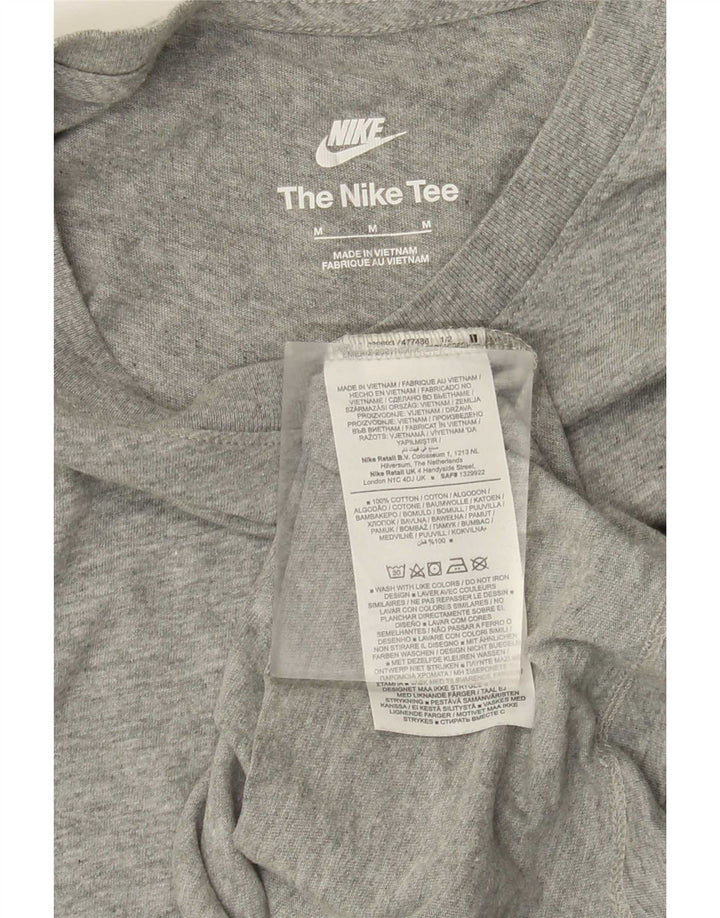 NIKE Herren-T-Shirt-Oberteil aus mittelgrauer Baumwolle