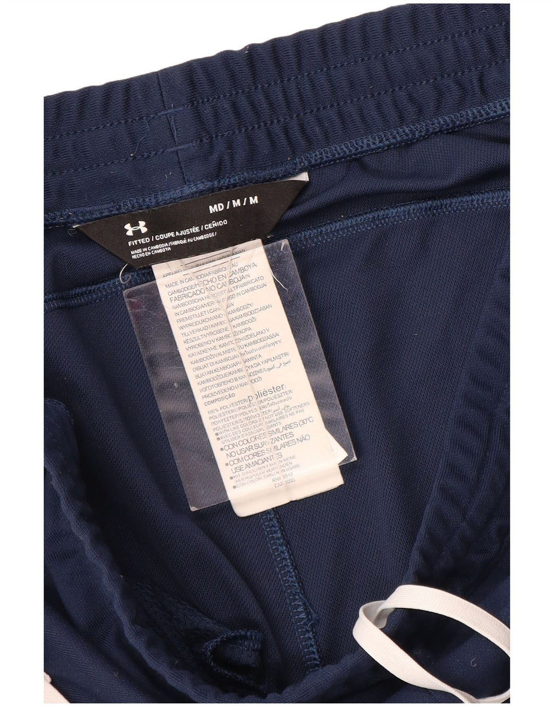 Under Armour Herren-Trainingshose mit taillierter Passform, mittleres Marineblau, Farbblock