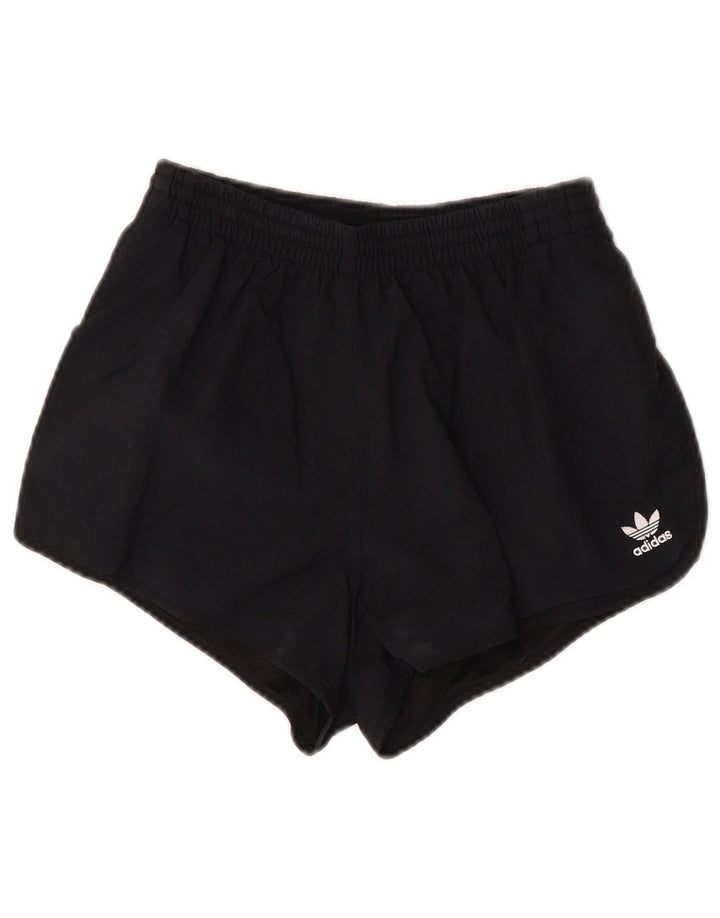 Adidas Damen Sportshorts UK 8 Small Schwarz Polyester