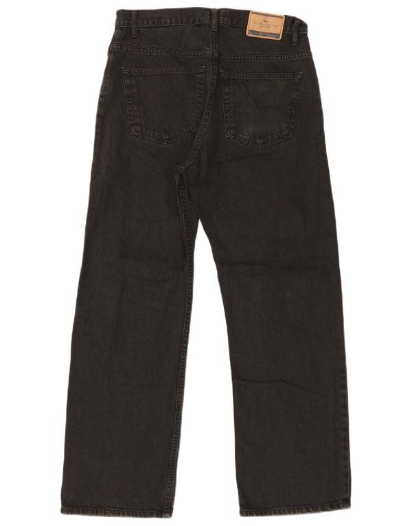 Marks & Spencer Herren Blue Harbor Straight Jeans W32 L29 Schwarze Baumwolle