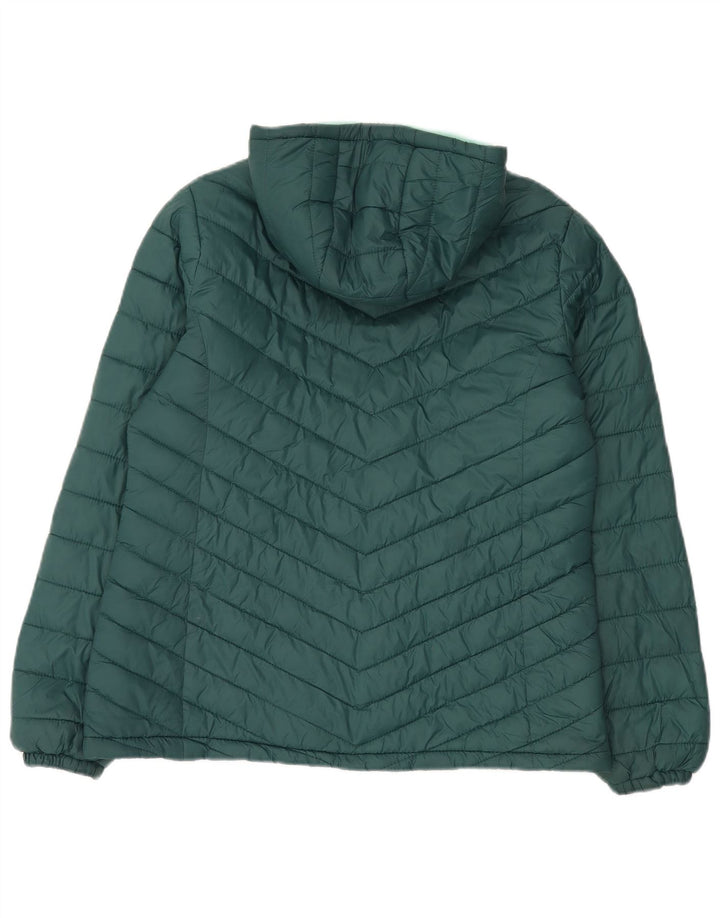 Mountain Warehouse Wattierte Damenjacke mit Kapuze, UK 14, Größe L, Grün, Polyamid