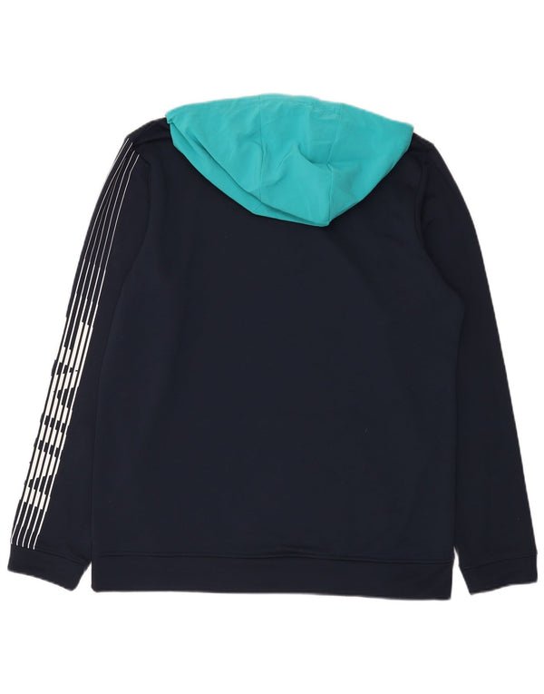 Nike Herren Dri Fit Graphic Hoodie-Pullover, mittlerer Marineblau-Farbblock
