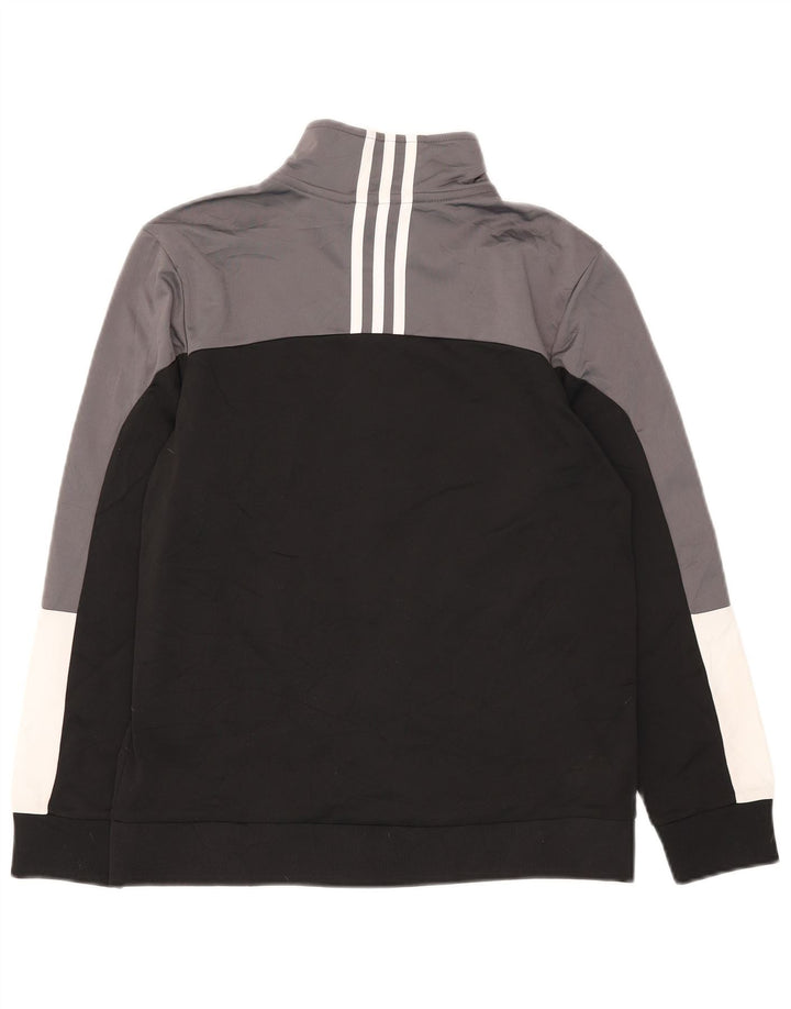 Adidas Jungen-Trainingsanzug-Top-Jacke, 12–13 Jahre, Größe L, Schwarz, Farbblock