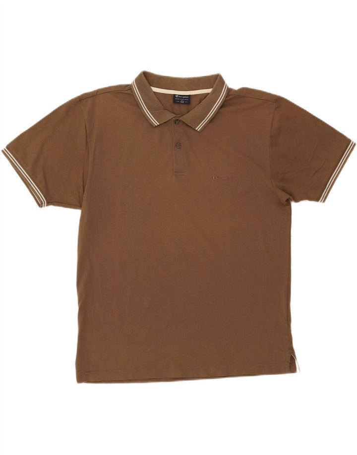 CHAMPION Herren-Poloshirt, große braune Baumwolle