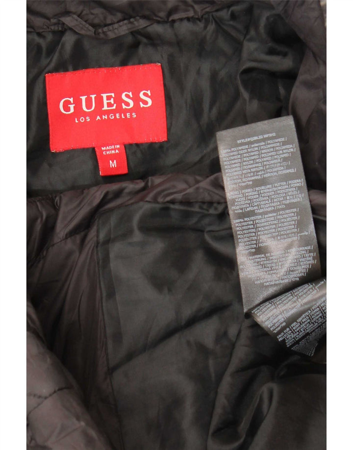Guess Damen Steppjacke UK 12 Medium Schwarz Polyamid