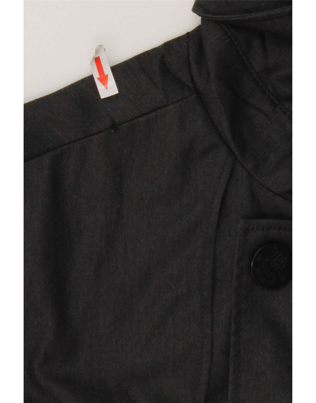Zweireihige Bomberjacke für Herren von Zara, UK 38, mittelgraues Polyester