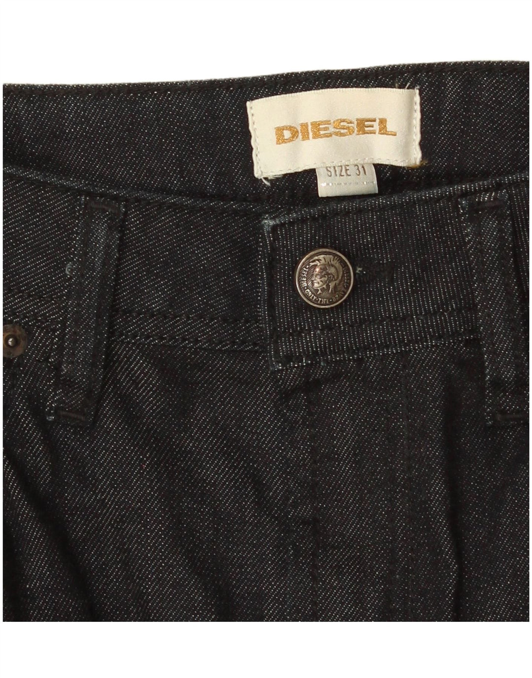 Diesel Damen Jeansrock W31 Große schwarze Baumwolle