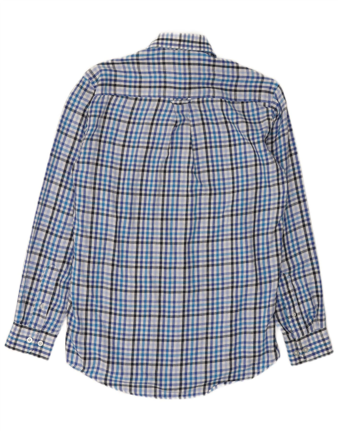 James Pringle Herren-Flanellhemd, klein, blau kariert, Polyester