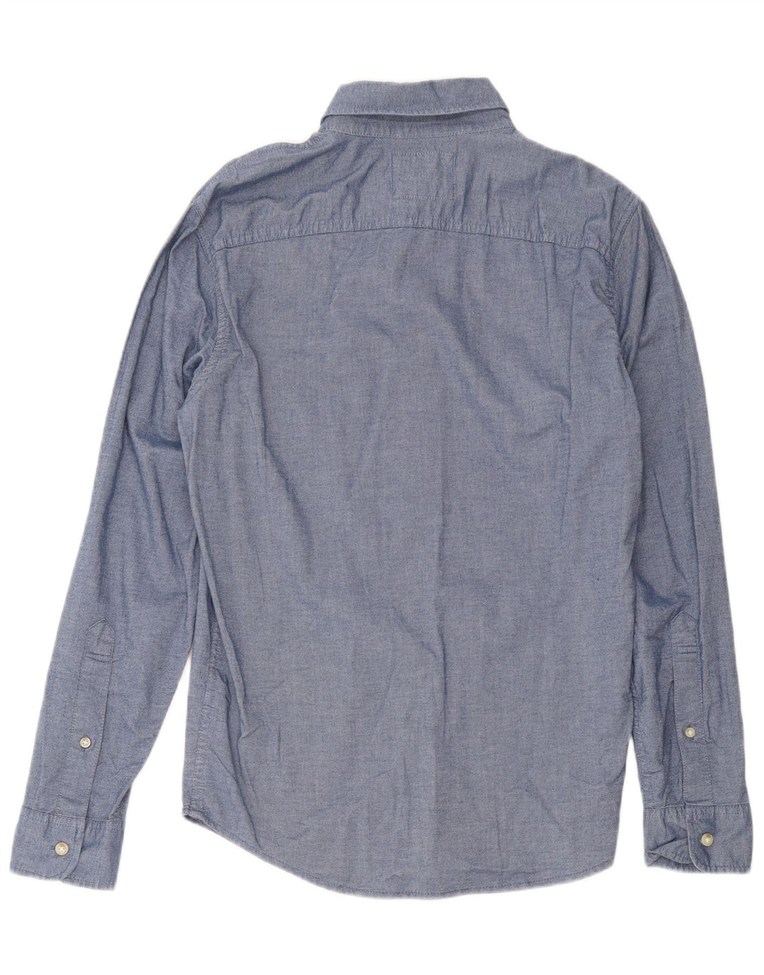 Hollister Herren-Hemd, klein, aus blauer Baumwolle