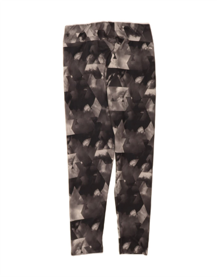 ADIDAS Womens Climalite Leggings UK 12/14 Medium  Black Geometric Vintage Adidas and Second-Hand Adidas from Messina Hembry 