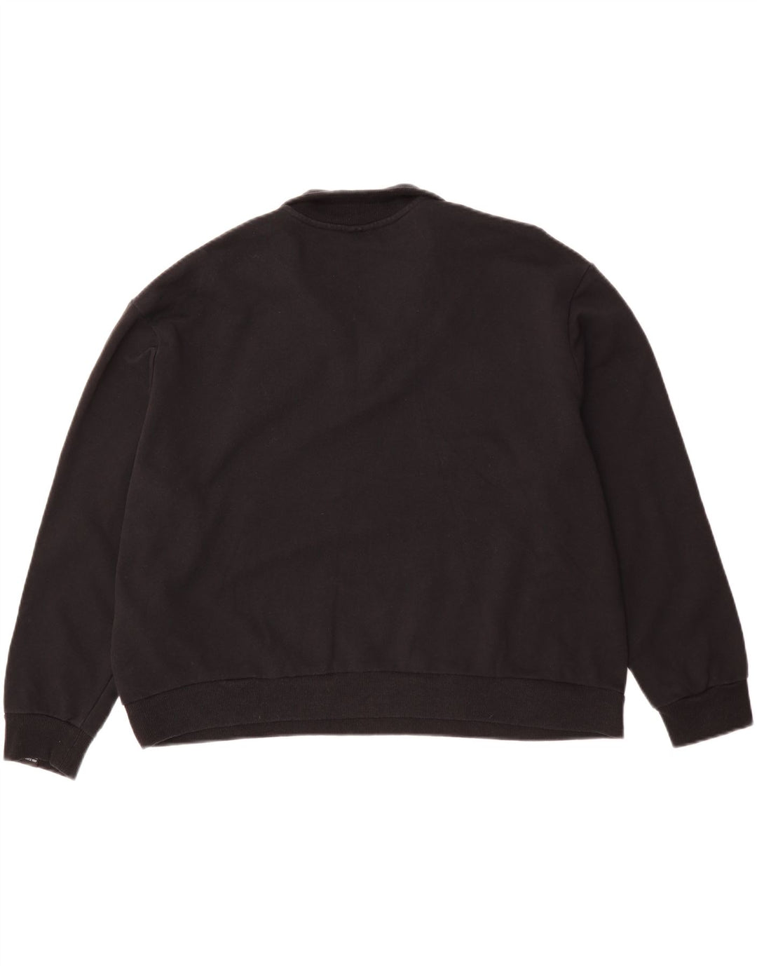 ELLESSE Womens Oversized Zip Neck Sweatshirt Jumper UK 12 Medium Black Vintage Ellesse and Second-Hand Ellesse from Messina Hembry 