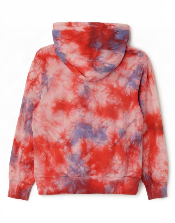 Diesel Mädchen-Kapuzenpullover mit Grafik, 11–12 Jahre, mehrfarbig, Batik-Baumwolle