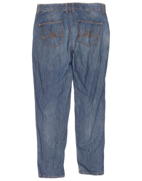 Marks & Spencer Damen Slim Jeans UK 10 Small W28 L27 Blaue Baumwolle