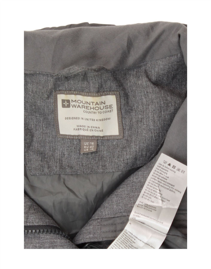 Mountain Warehouse Damen-Windbreaker-Jacke, UK 14, Größe L, Grau meliert