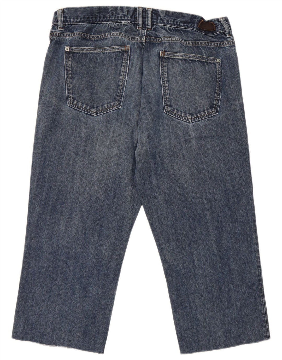 Massimo Dutti Herren-Capri-Jeans, EU 42, groß, W32, L20, blaue Baumwolle