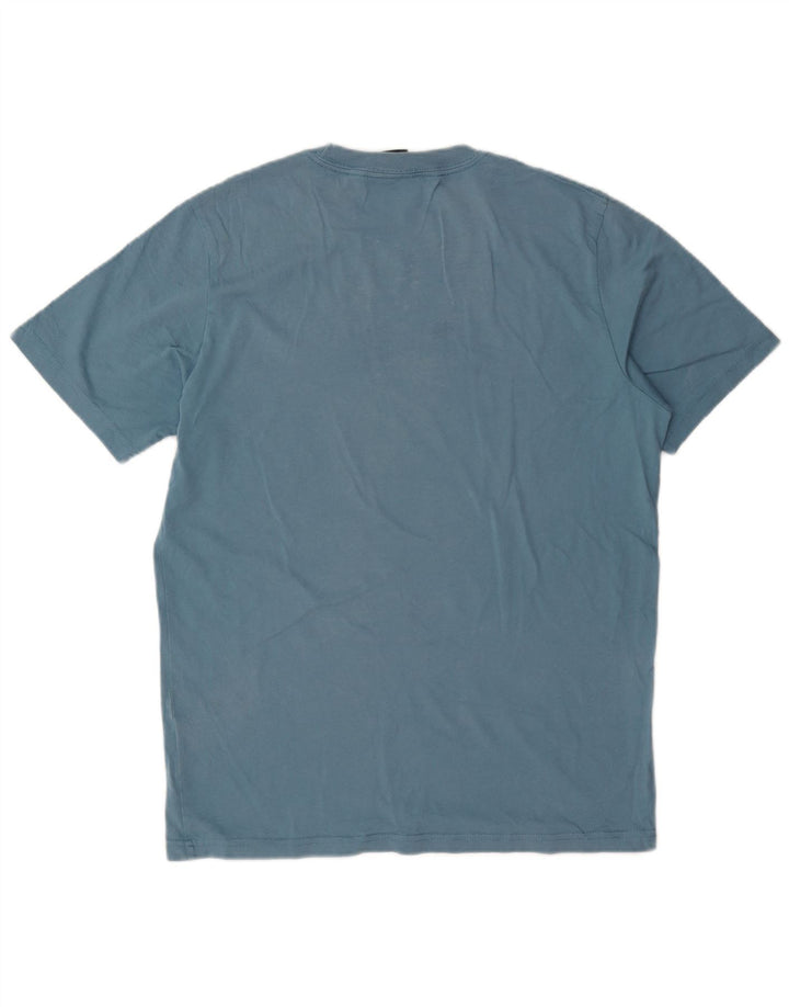 Paul Smith Herren Grafik-T-Shirt-Oberteil aus mittelblauer Baumwolle