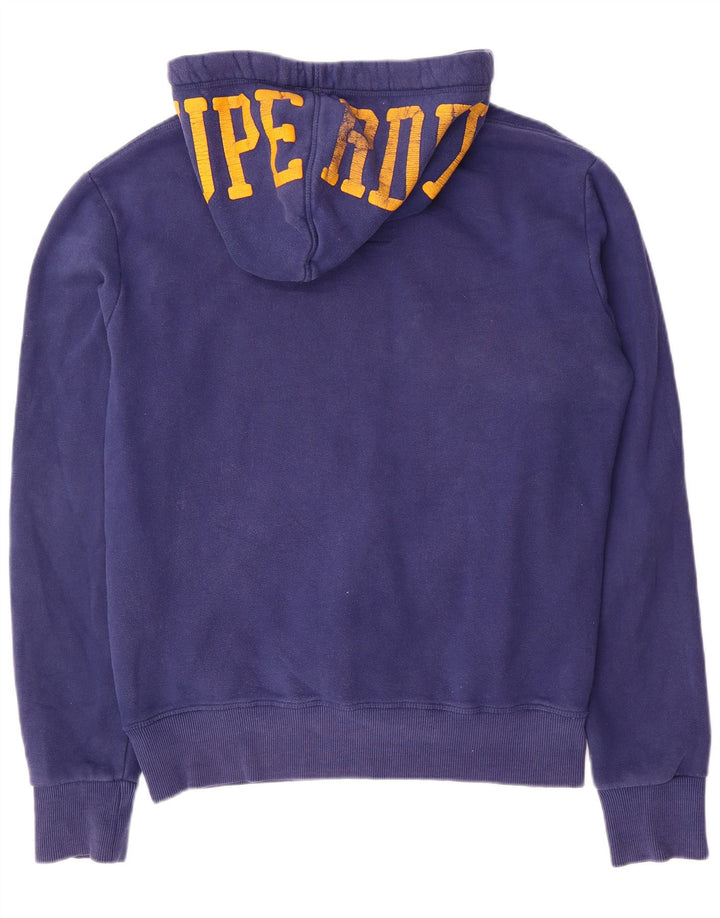 SUPERDRY Herren-Kapuzenpullover mit Grafik, groß, aus blauer Baumwolle
