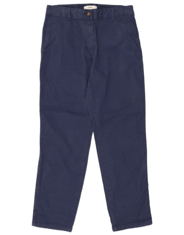 Marks & Spencer Damen Tapered Chino Hose UK 8 Small W27 L26 Marineblau