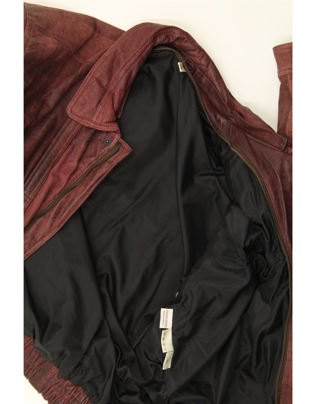 VINTAGE Herren Lederjacke IT 50 Großes braunes Leder