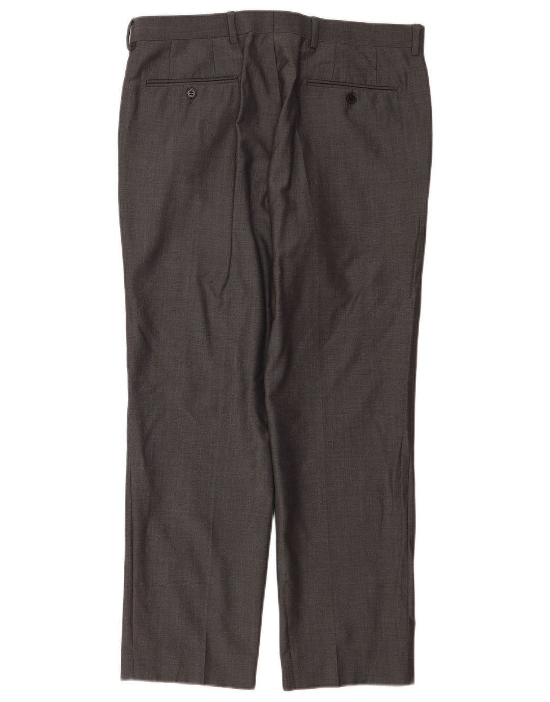 Gerade Herren-Anzughose von Marks & Spencer, W34, L29, graue Wolle
