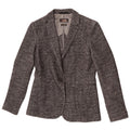 Massimo Dutti Damen 1-Knopf-Blazerjacke EU 40 Mittelgrauer Hahnentritt
