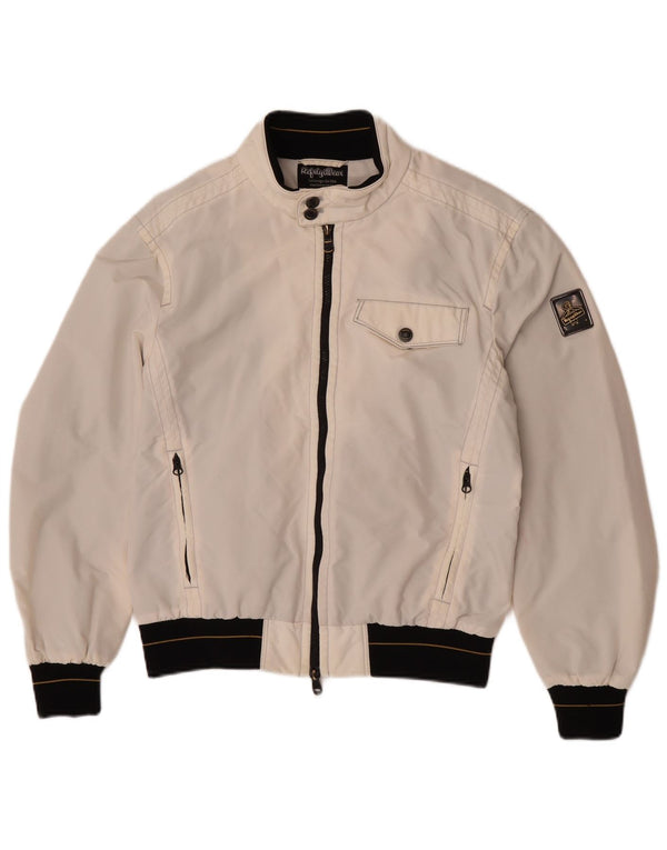 Refrigiwear Herren-Regenjacke UK 40 Large Off White Colourblock Nylon