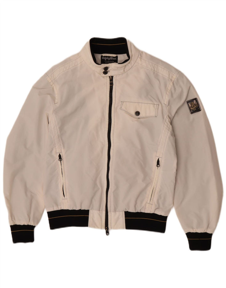 Refrigiwear Herren-Regenjacke UK 40 Large Off White Colourblock Nylon