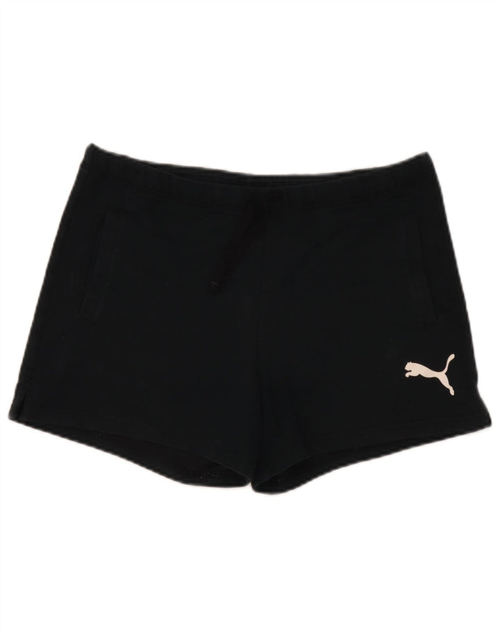 Puma Damen Graphic Sport Shorts UK 8 Small Schwarz