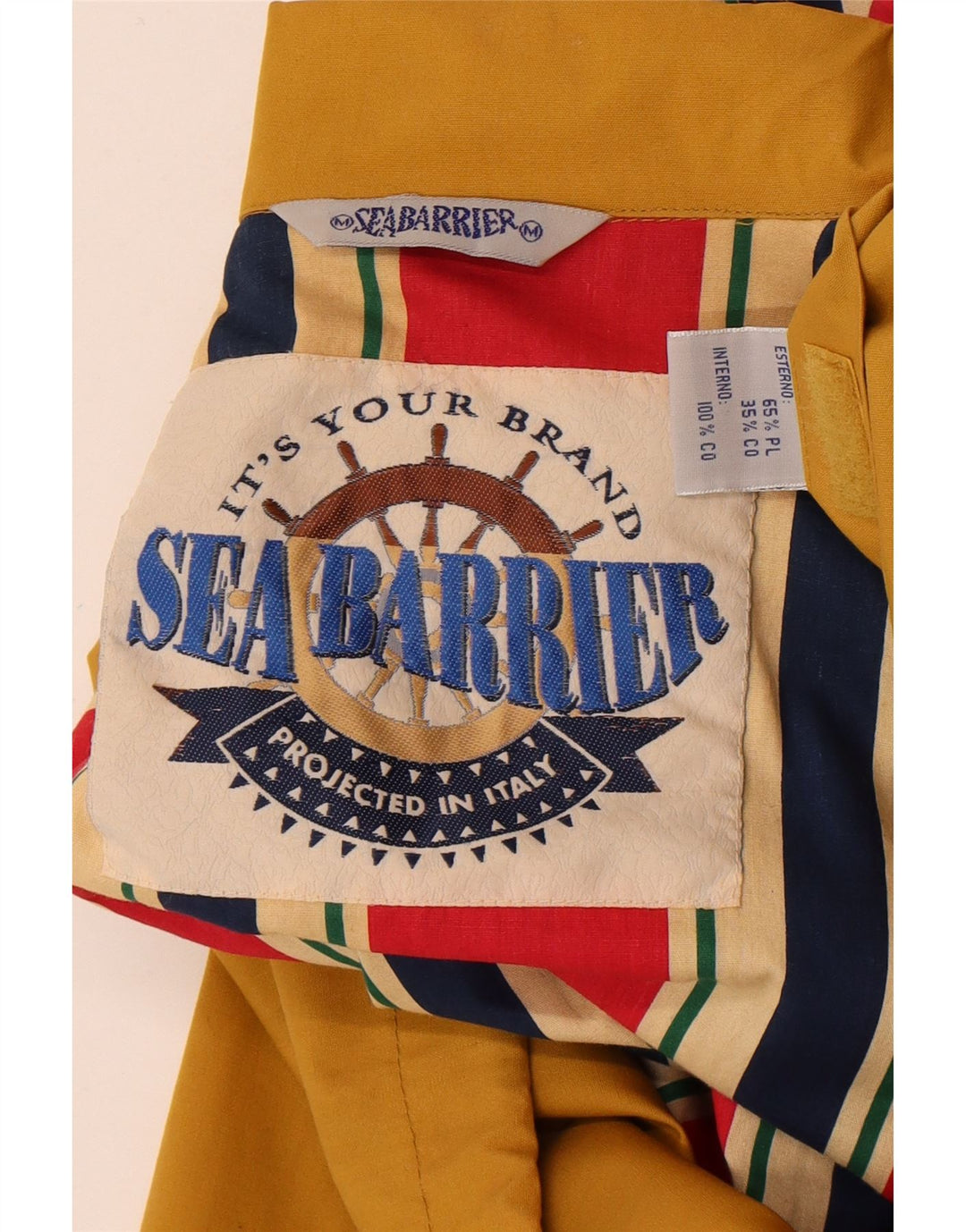 Sea Barrier Herren Bomberjacke UK 40 Large Gelb Polyester