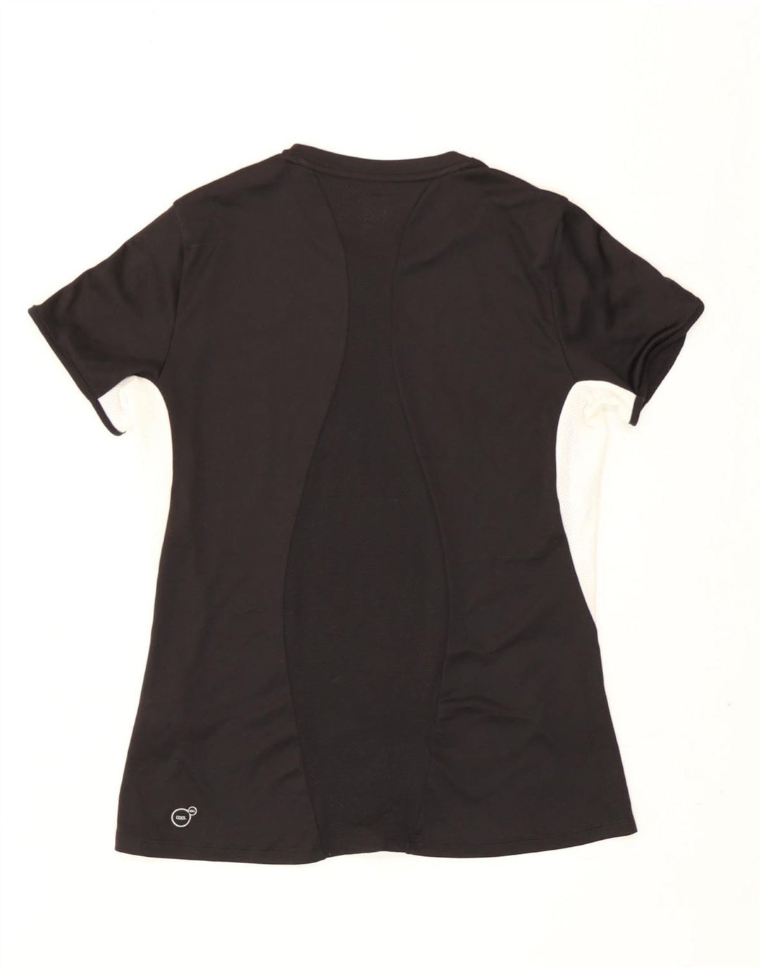 Puma Damen T-Shirt Top UK 12 Mittelschwarzes Colourblock-Polyester