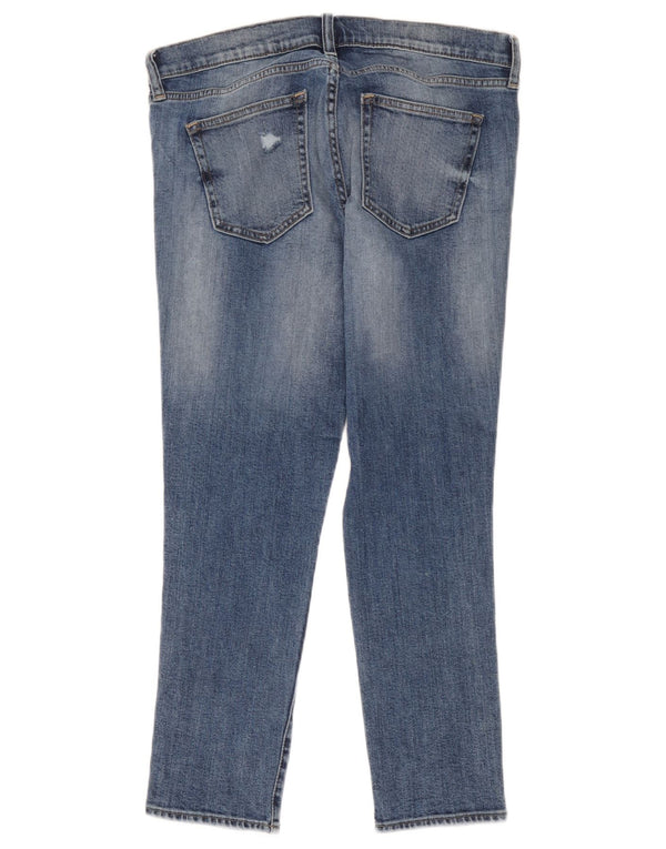 Gap Damen Girlfriend Distressed Slim Jeans W28 L26 Blaue Baumwolle