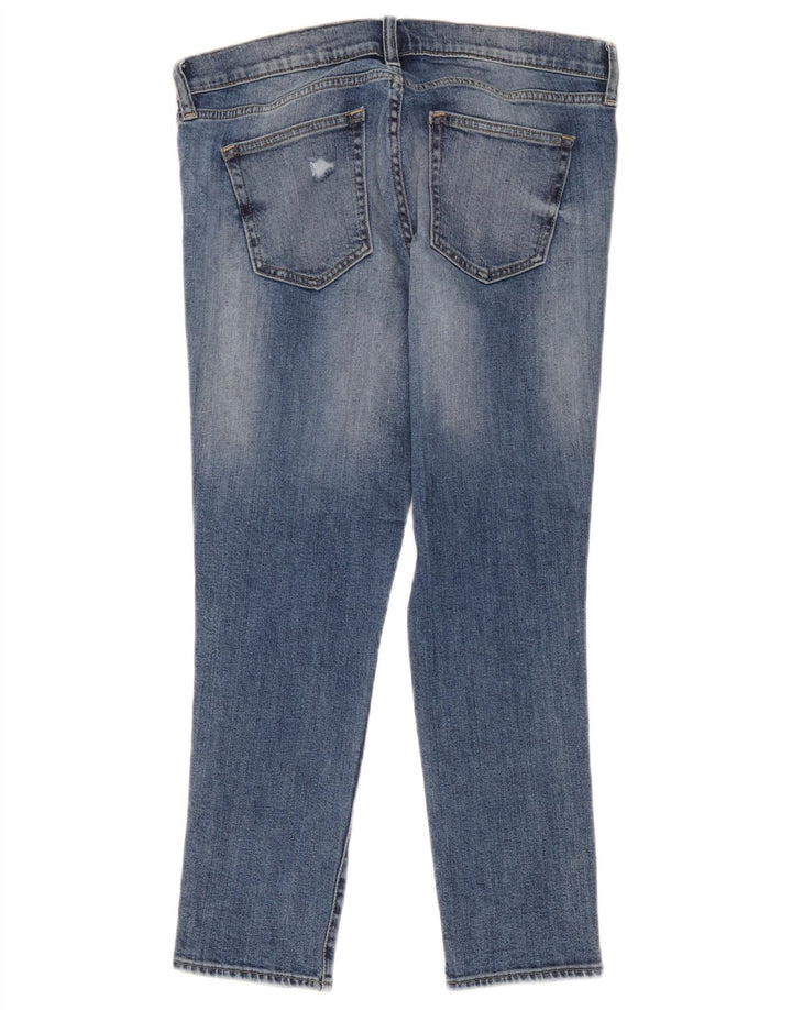 Gap Damen Girlfriend Distressed Slim Jeans W28 L26 Blaue Baumwolle