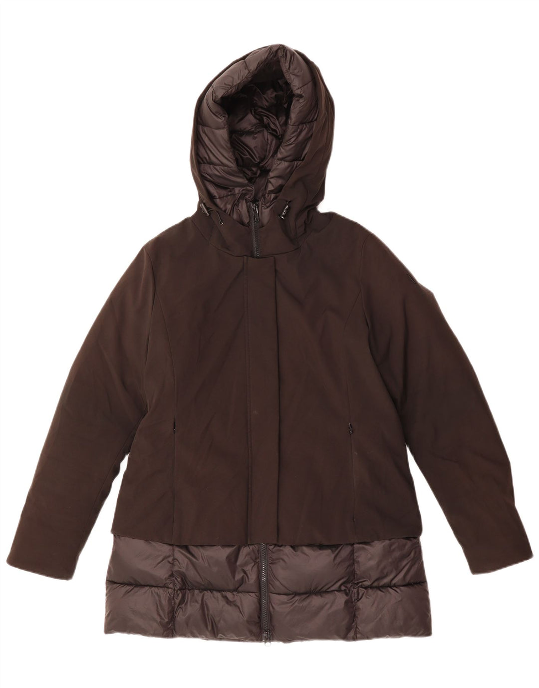 BOMBOOGIE Damen Übergroßer, wattierter Mantel mit Kapuze, UK 14, Mittelschwarz, Polyester