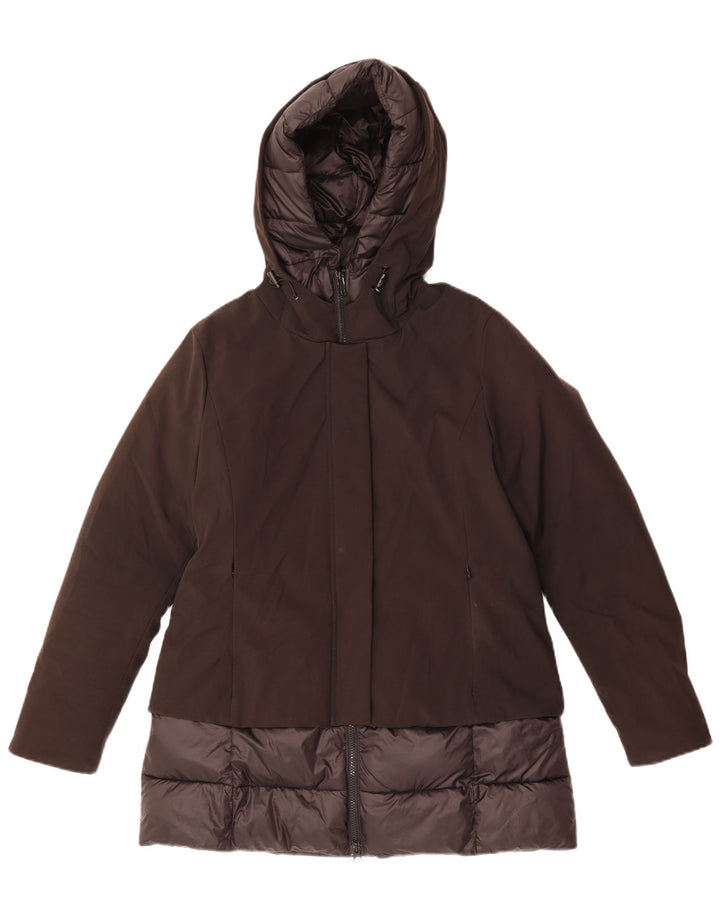 BOMBOOGIE Damen Übergroßer, wattierter Mantel mit Kapuze, UK 14, Mittelschwarz, Polyester