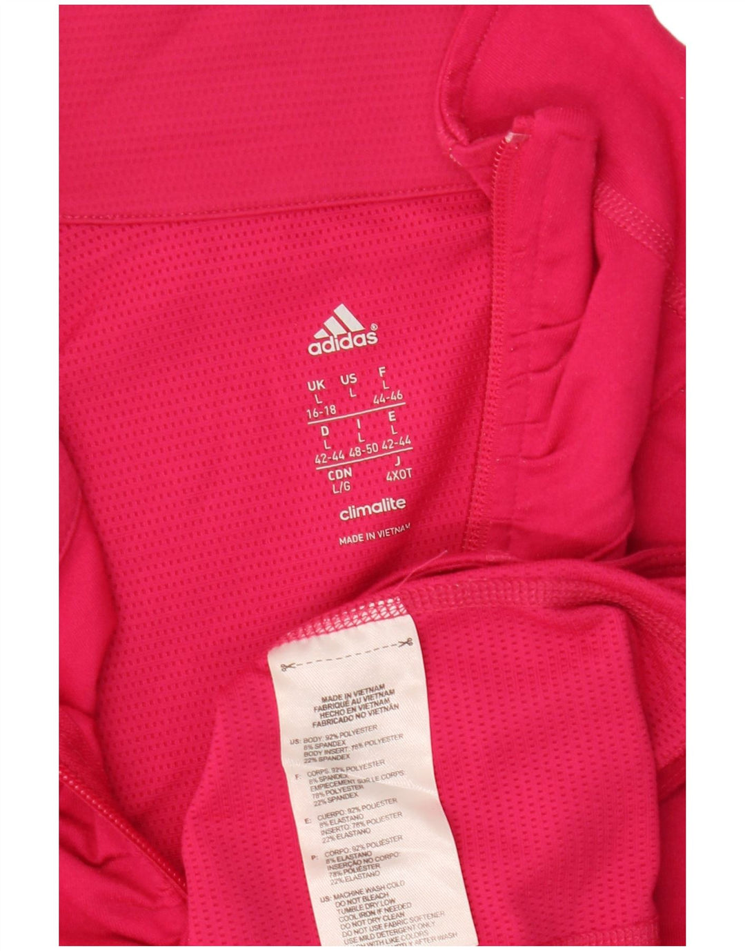 ADIDAS Damen Climalite Pullover Trainingsanzug Top UK 16/18 Large Pink