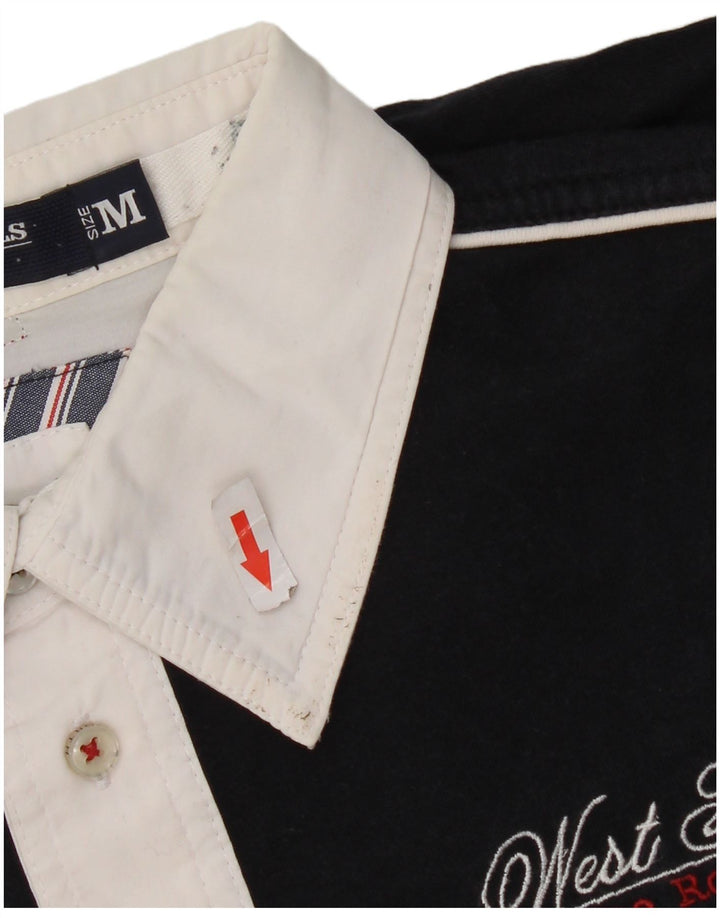 North Sails Herren-Rugby-Poloshirt mit Grafik, mittelgroß, Marineblau, Farbblock