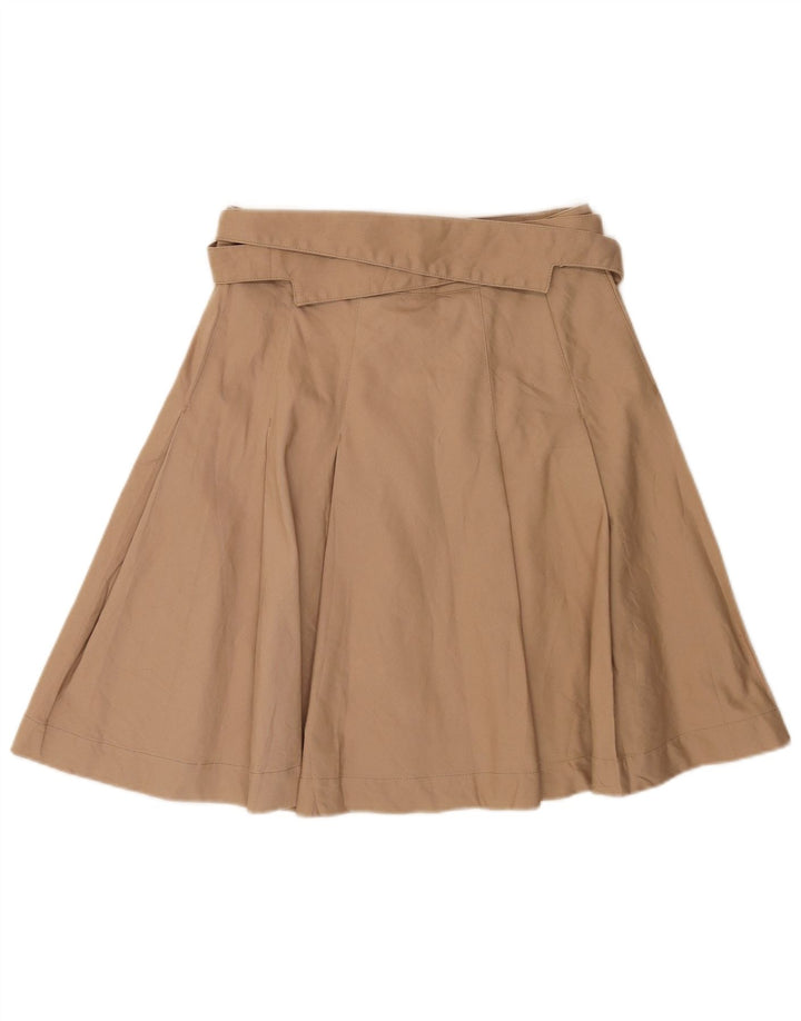 GF Ferre Damen A-Linienrock IT 44 Medium W30 Beige Baumwolle