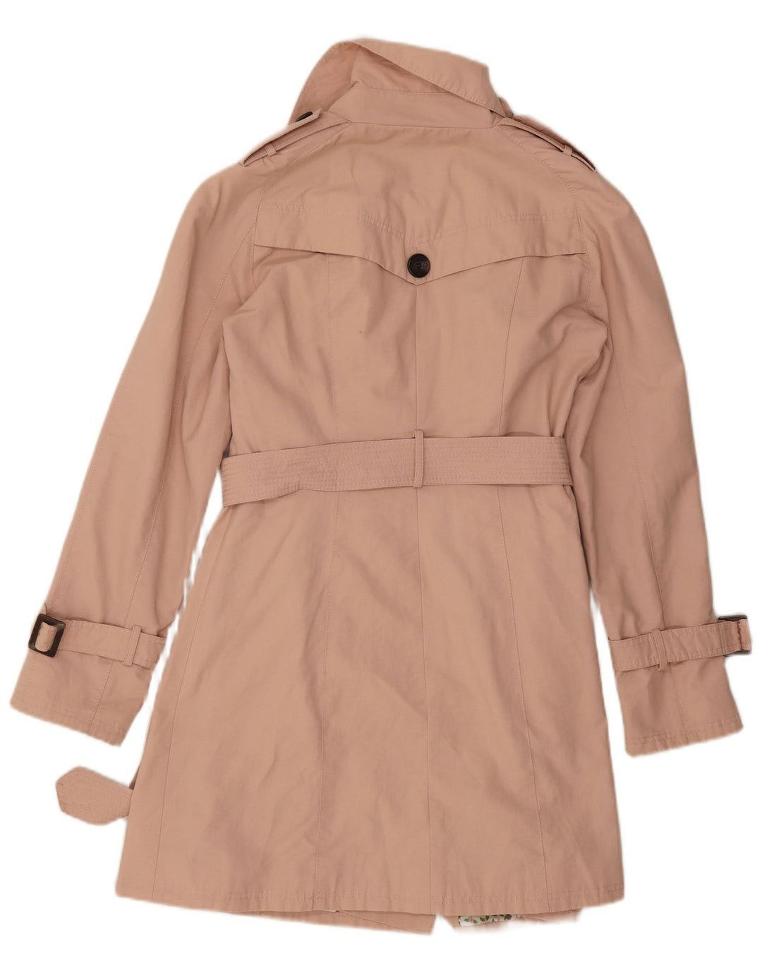 Marks & Spencer Damen Trenchcoat UK 10 Small Rosa Baumwolle
