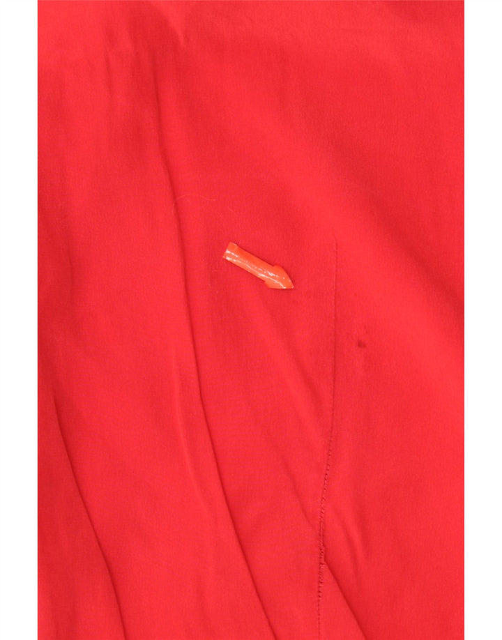 Andrea Mare Damen Hemdbluse UK 16 Große rote Seide