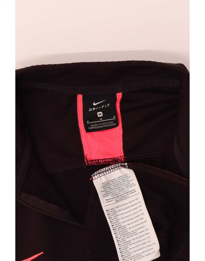Nike Herren-Pullover-Trainingsanzugoberteil mit Reißverschluss und Halsausschnitt, UK 14, mittleres kastanienbraunes Polyester
