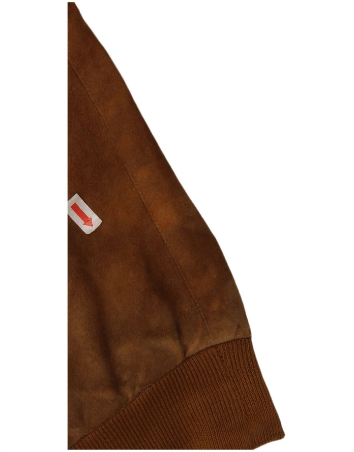 Vintage Herren Wildleder Bomberjacke UK 42 XL Braun