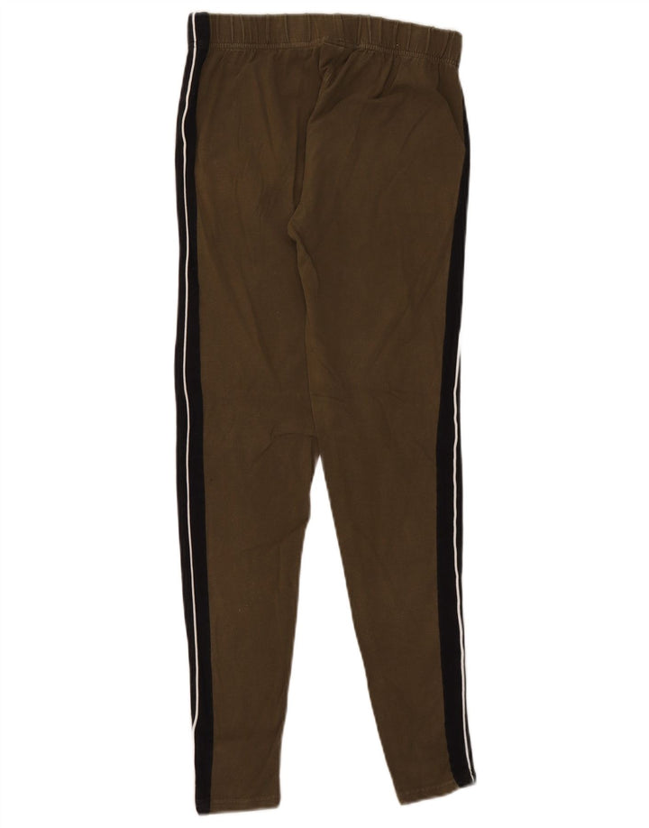Ellesse Damen Leggings UK 12 Medium Khaki Colourblock Baumwolle