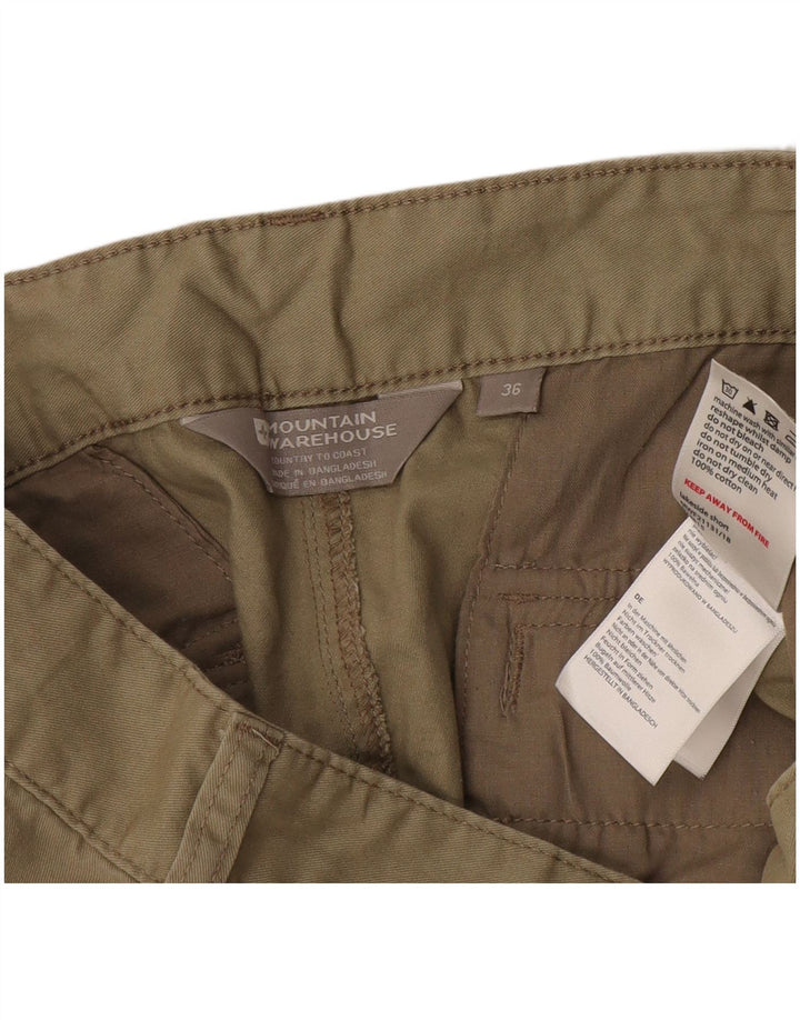 Mountain Warehouse Herren-Cargoshorts, W36, Größe L, Beige, Baumwolle